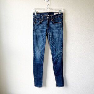 Rag & Bone Dark Wash Blue Denim Stretch Denim Skinny Jeans Women's Size 26